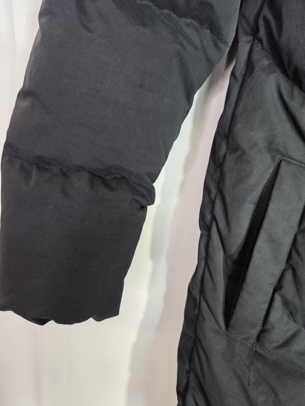 Wilfred Duvet Long Down filled Black Puffer Coat - Picture 6 of 13